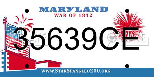 35639CE Maryland License Plate