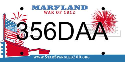 356DAA Maryland License Plate