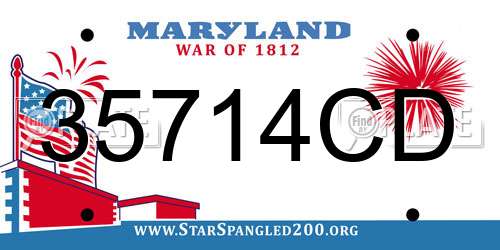 35714CD Maryland License Plate