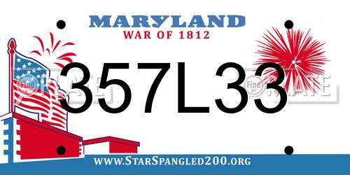 357L33 Maryland License Plate