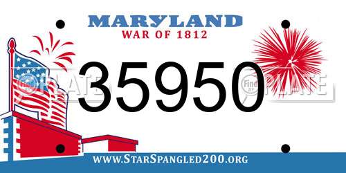 35950 Maryland License Plate