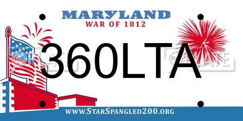 360LTA Maryland License Plate