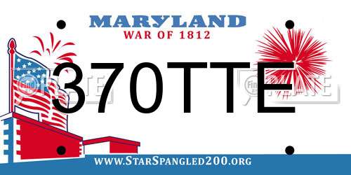 370TTE Maryland License Plate
