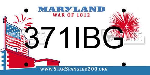371IBG Maryland License Plate