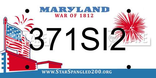 371SI2 Maryland License Plate