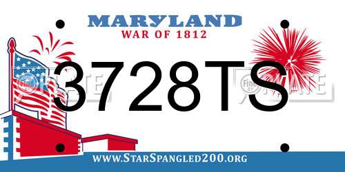 3728TS Maryland License Plate