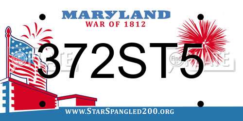 372ST5 Maryland License Plate