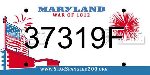 37319F Maryland License Plate