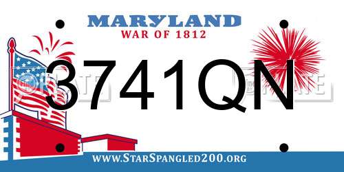 3741QN Maryland License Plate
