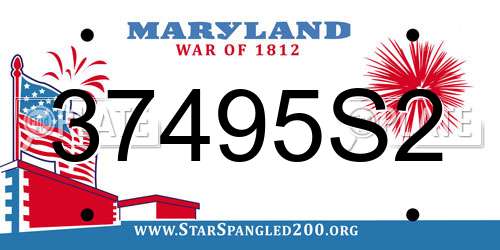 37495S2 Maryland License Plate