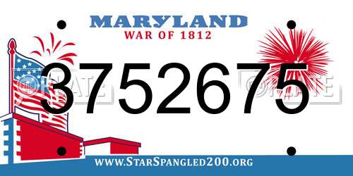 3752675 Maryland License Plate