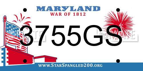 3755GS Maryland License Plate