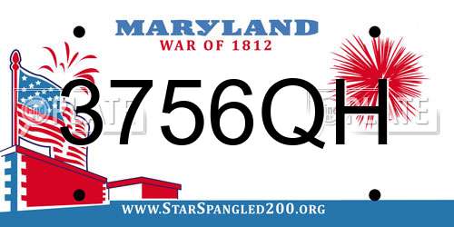 3756QH Maryland License Plate