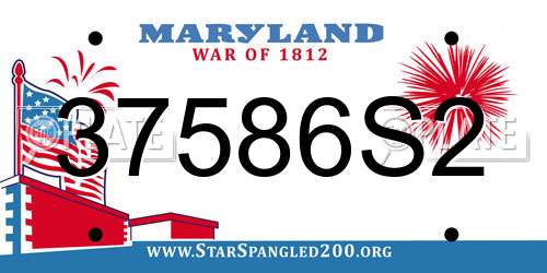 37586S2 Maryland License Plate