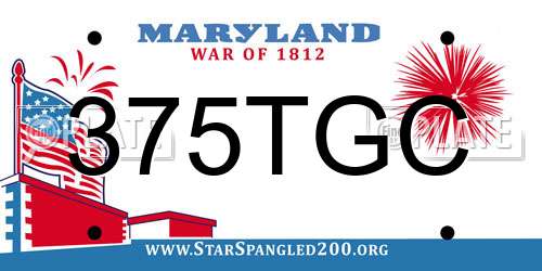 375TGC Maryland License Plate