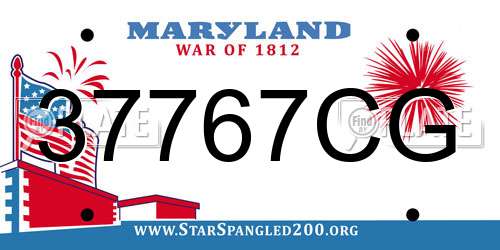 37767CG Maryland License Plate