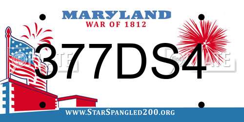 377DS4 Maryland License Plate