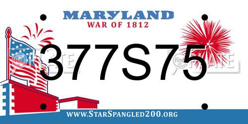 377S75 Maryland License Plate