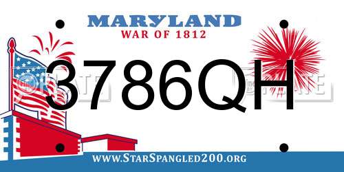 3786QH Maryland License Plate