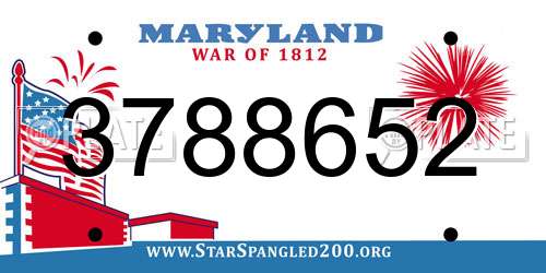 3788652 Maryland License Plate