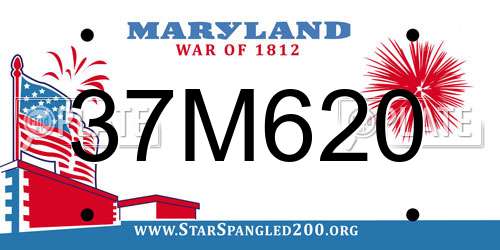37M620 Maryland License Plate