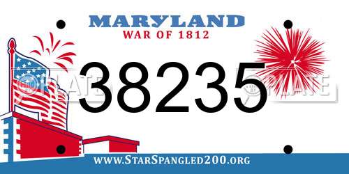 38235 Maryland License Plate