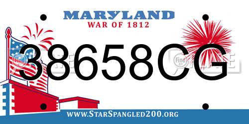 38658CG Maryland License Plate