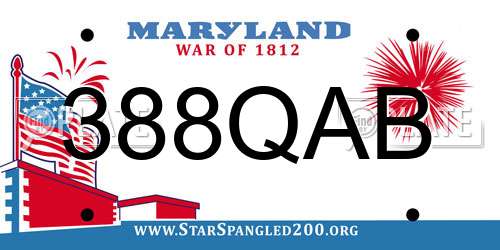 388QAB Maryland License Plate