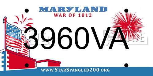 3960VA Maryland License Plate