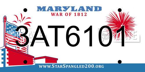 3AT6101 Maryland License Plate