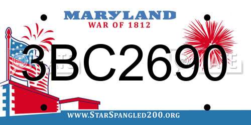 3BC2690 Maryland License Plate
