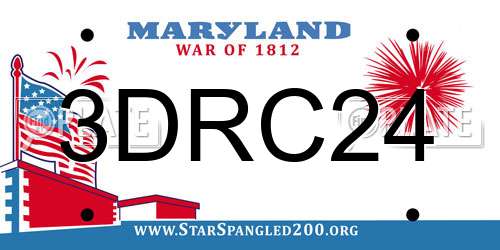 3DRC24 Maryland License Plate