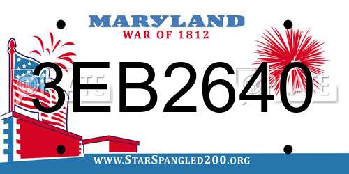 3EB2640 Maryland License Plate
