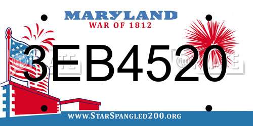 3EB4520 Maryland License Plate