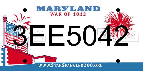 3EE5042 Maryland License Plate