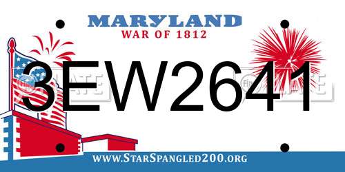 3EW2641 Maryland License Plate