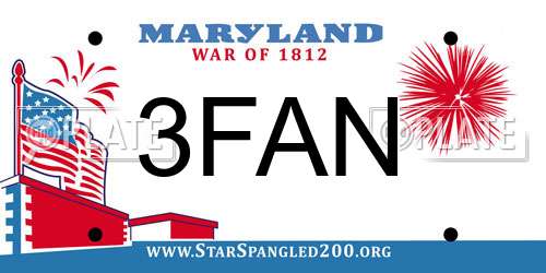 3FAN Maryland License Plate