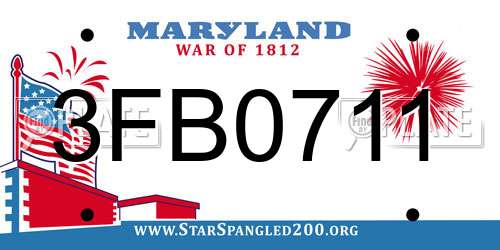 3FB0711 Maryland License Plate