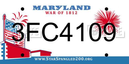3FC4109 Maryland License Plate