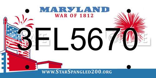 3FL5670 Maryland License Plate
