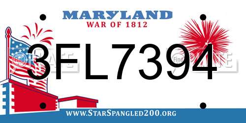 3FL7394 Maryland License Plate