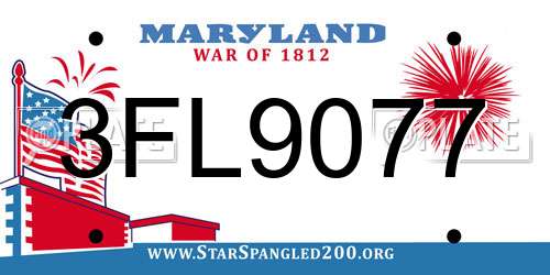 3FL9077 Maryland License Plate