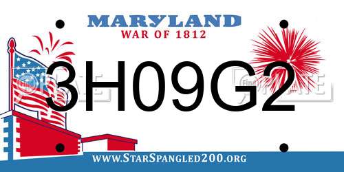 3H09G2 Maryland License Plate