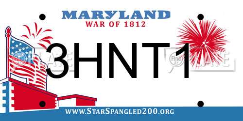 3HNT1 Maryland License Plate