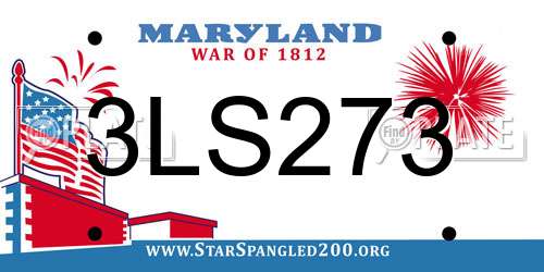 3LS273 Maryland License Plate