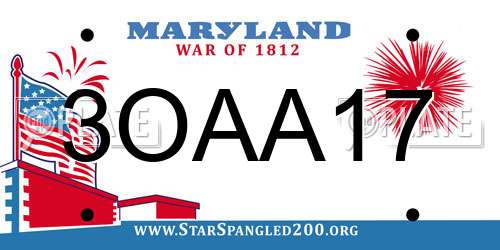 3OAA17 Maryland License Plate