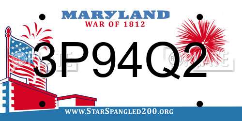 3P94Q2 Maryland License Plate