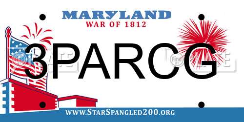 3PARCG Maryland License Plate