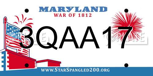 3QAA17 Maryland License Plate