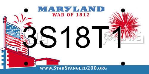 3S18T1 Maryland License Plate